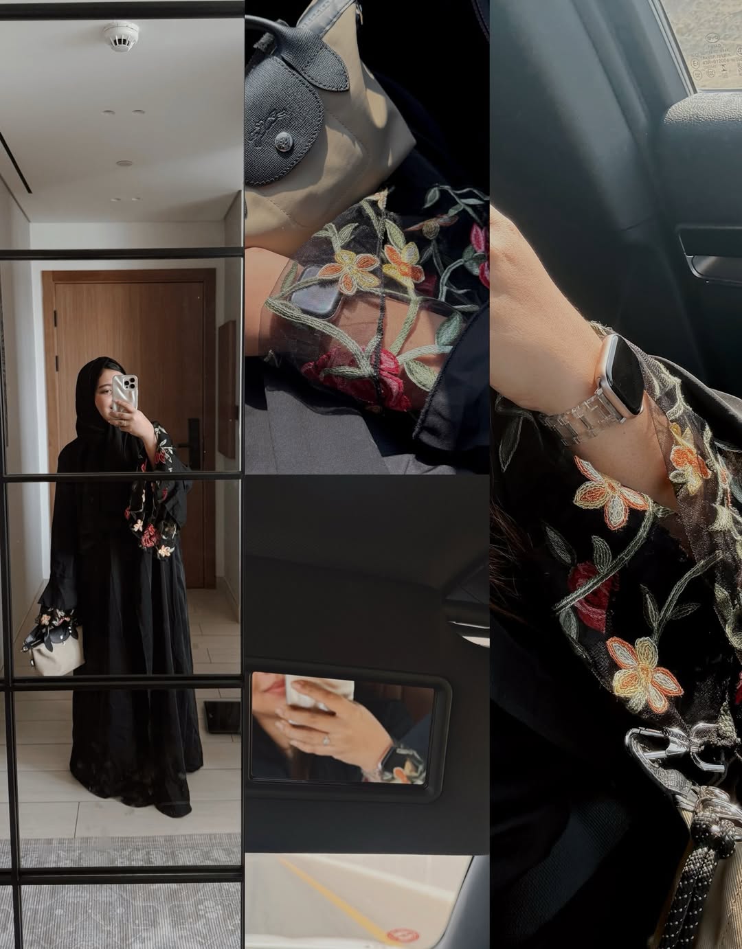 Floral abaya look, Dubai