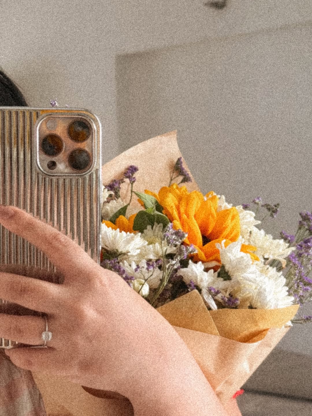 April sunflowers and tea